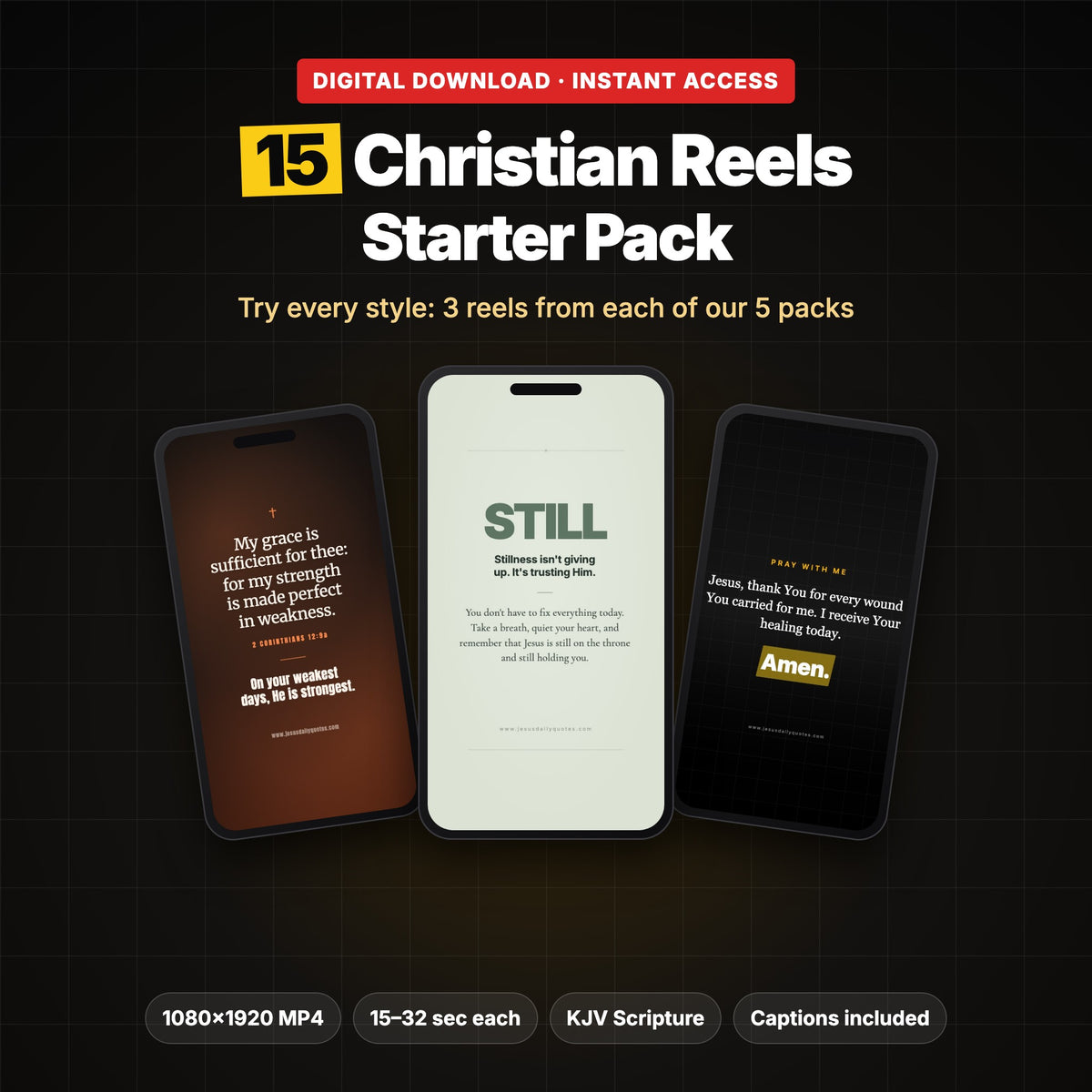 Christian Creator Mega Bundle - 380 Bible verse reels