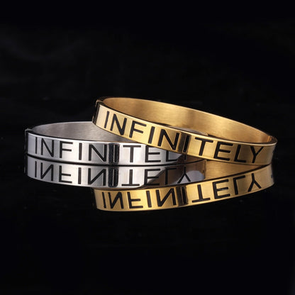 "TRUST IN GOD INFINITELY" 316L Stainless Steel Cross Bracelet Bangle H480