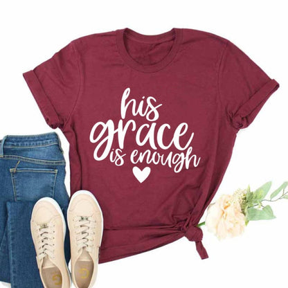 His Grace is Enough Christian Jesus Womens Shirt