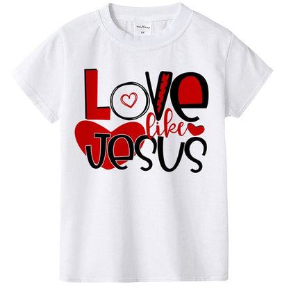 Love Like Jesus Kids Valentine's Day Christian Tshirts