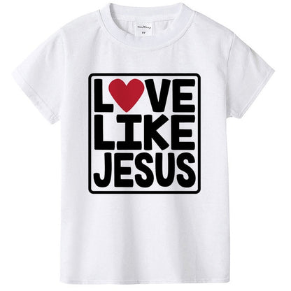 Love Like Jesus Kids Valentine's Day Christian Tshirts