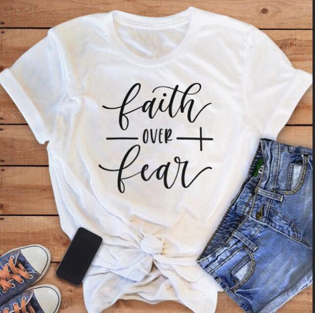 Faith Over Fear Christian T-Shirt Clothing For Women