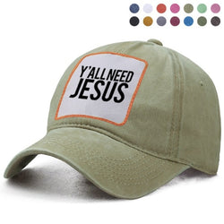 Y'all Need Jesus Letter Printed Baseball Cap