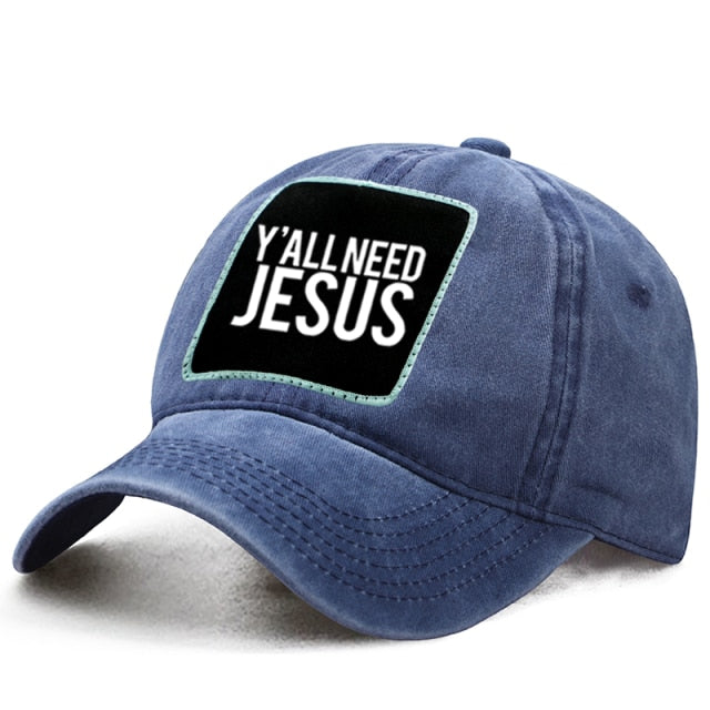 Y'all Need Jesus Letter Printed Baseball Cap